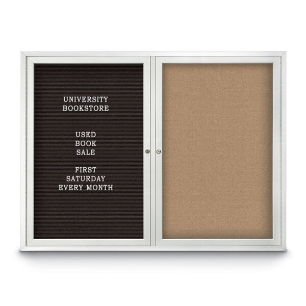 Corkboard, 36"x36", Cork/Bronze